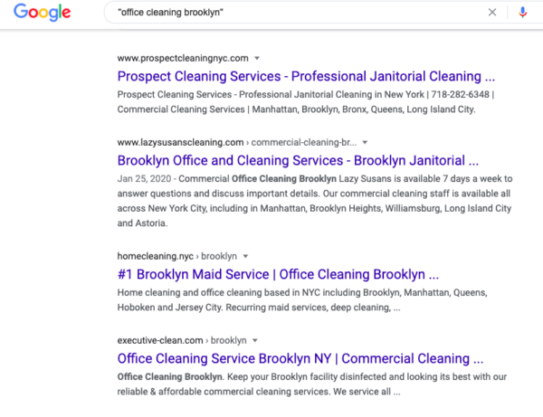 seo for a cleaning business